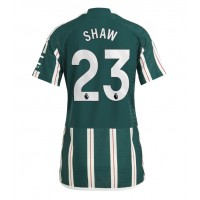Manchester United Luke Shaw #23 Bortatröja Kvinnor 2023-24 Korta ärmar